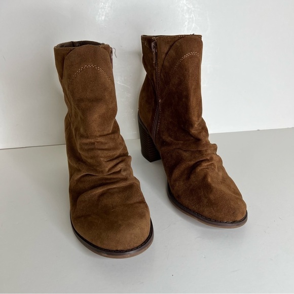 Target Fall Ankle Booties Tan Suede 9.5 - Picture 3 of 7